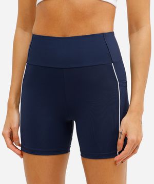 bermuda feminina esportiva ace com nervura azul