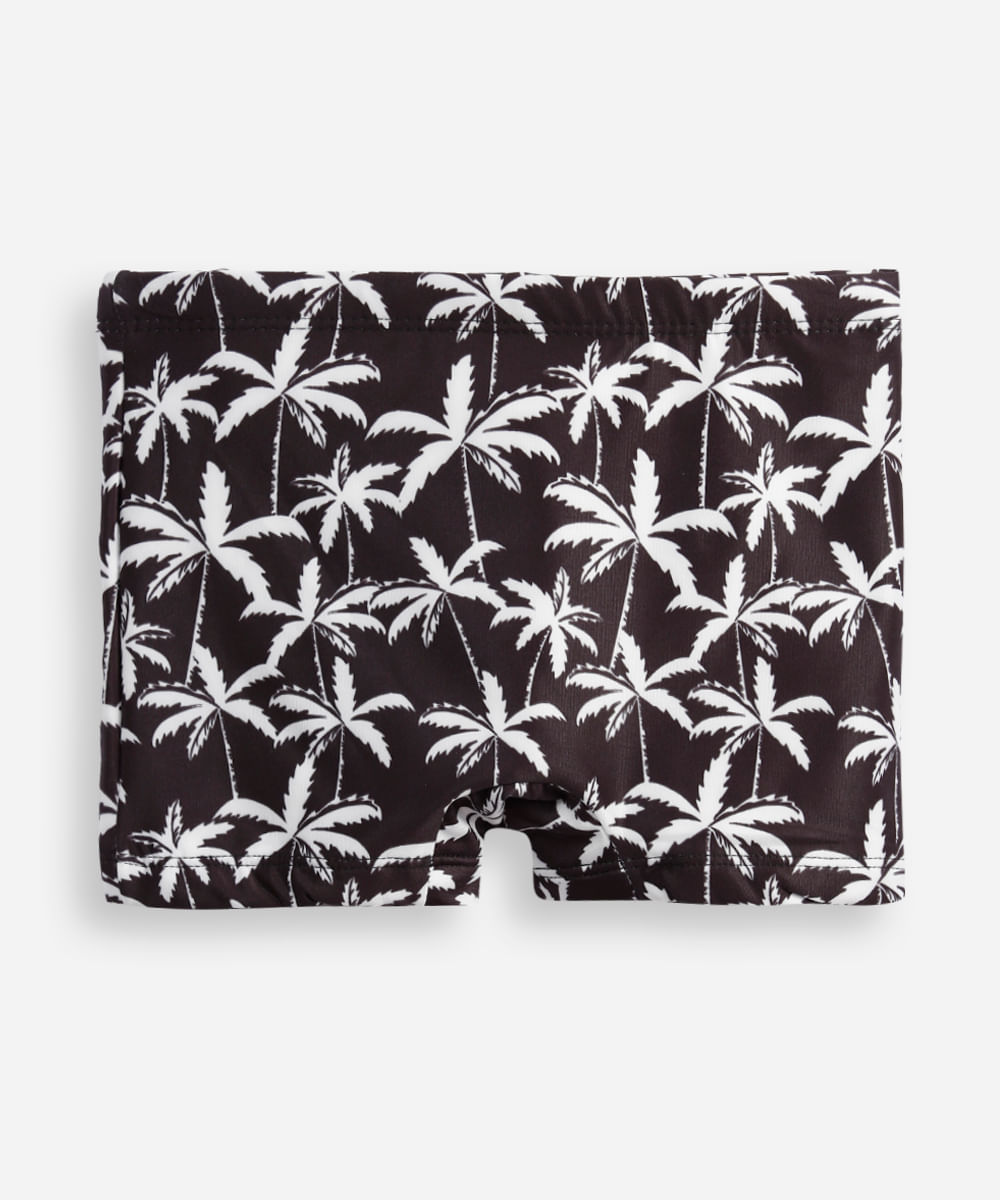 sunga infantil boxer coqueiro preta