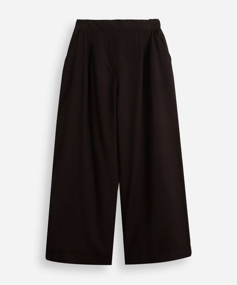 calça wide leg juvenil de alfaiataria preto
