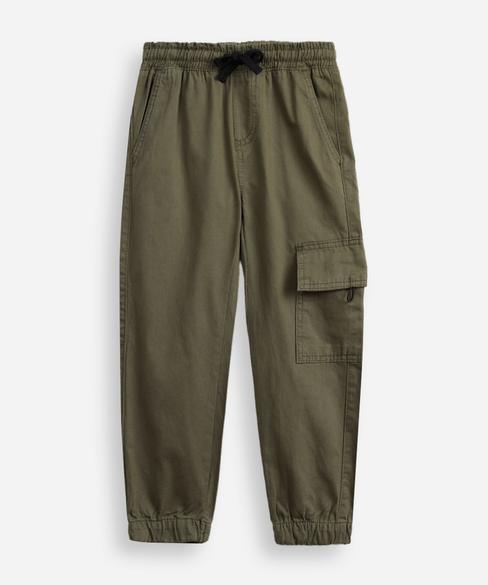 calça jogger infantil bolso verde