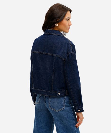 jaqueta feminina jeans azul