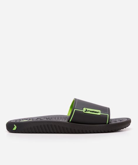 chinelo slim slide rider - preto mescla