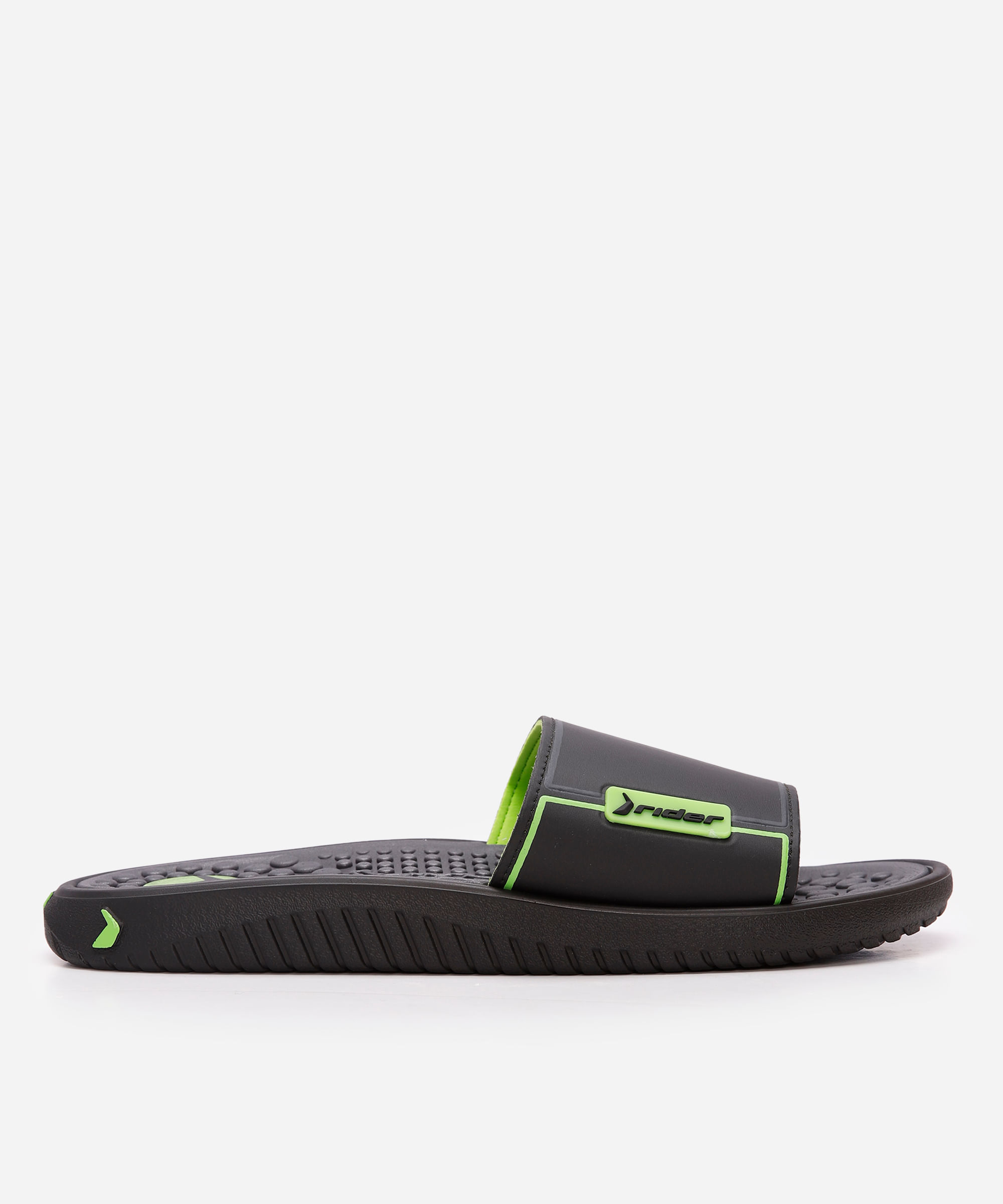 chinelo slim slide rider - preto mescla