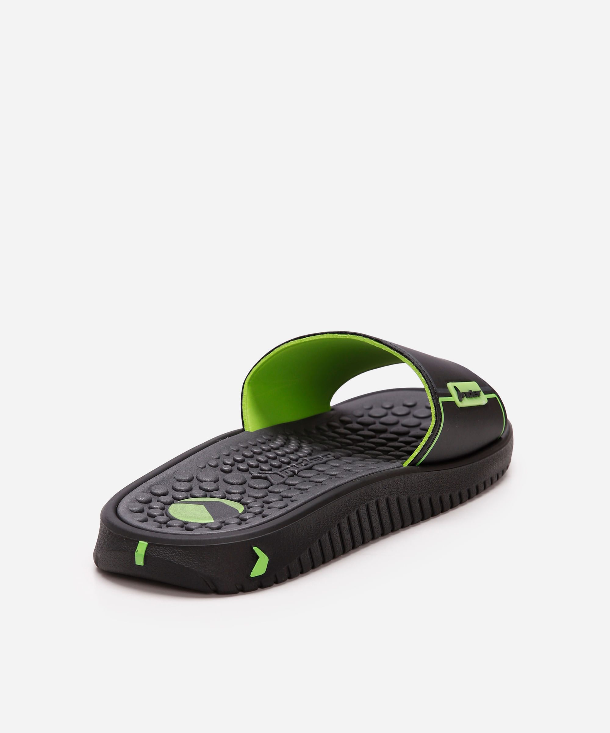 chinelo slim slide rider - preto mescla