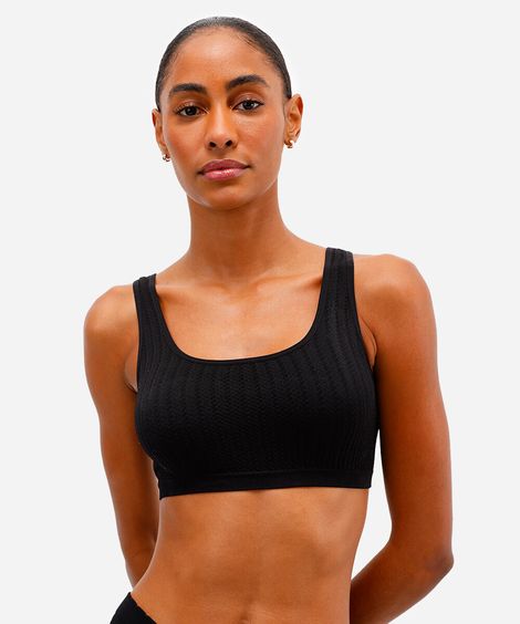 kit de 2 sutiãs sem costura texturizado colorido