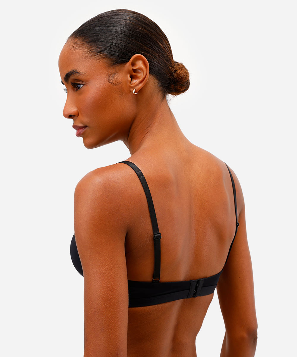 sutiã triângulo de poliamida preto