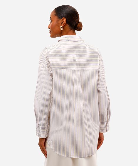 camisa oversized feminina de algodão marrom
