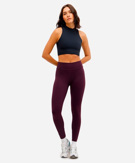 calça legging feminina esportiva roxa