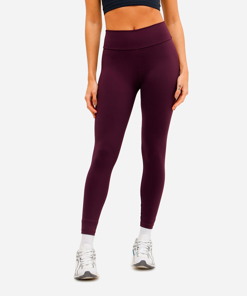 calça legging feminina esportiva roxa
