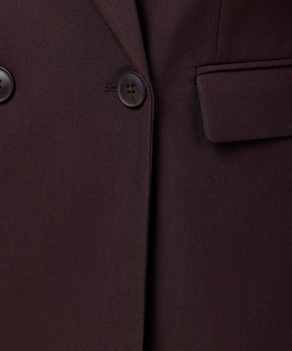 blazer de alfaiataria feminino mindset marrom