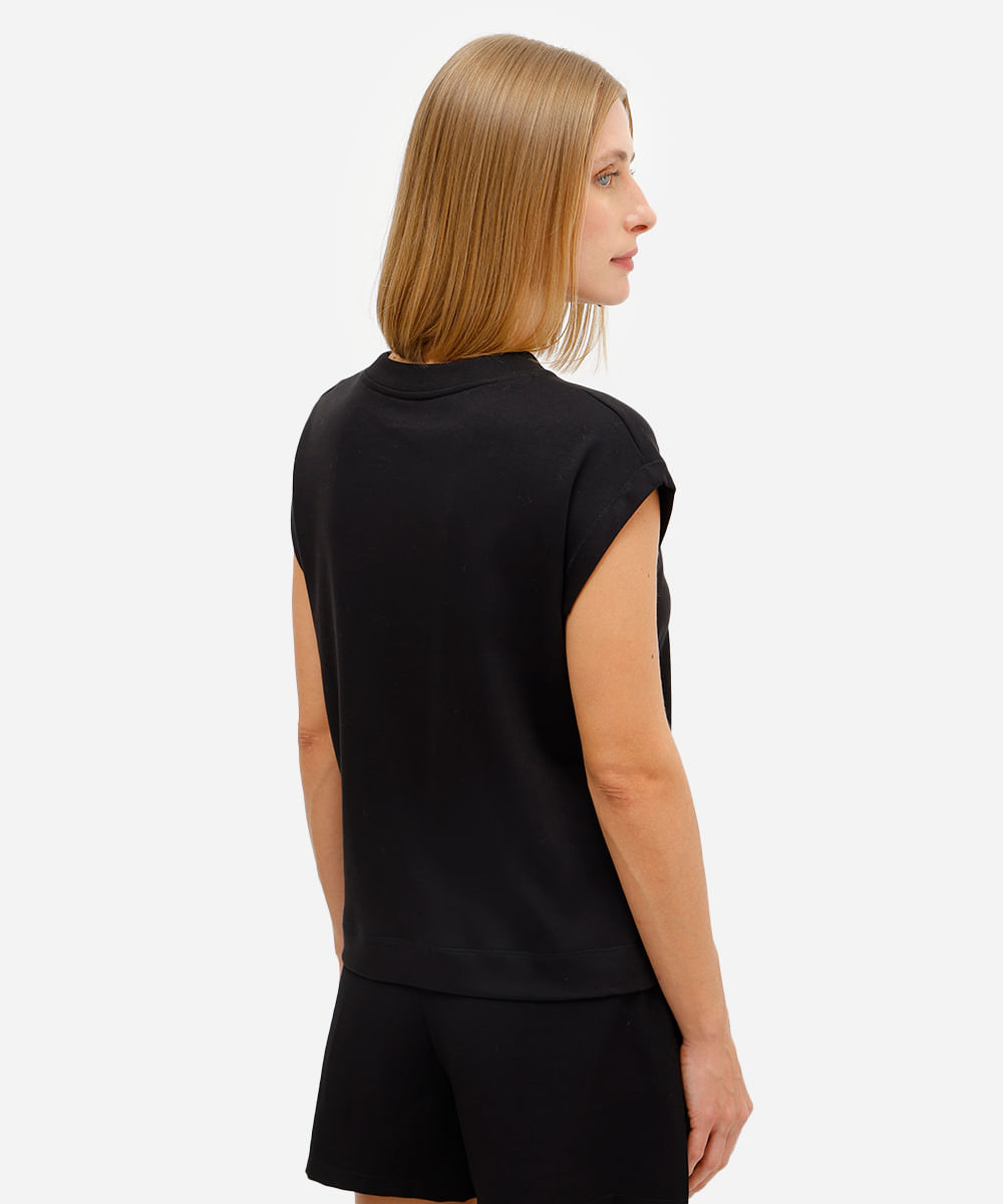 blusa feminina de algodão peruano preto