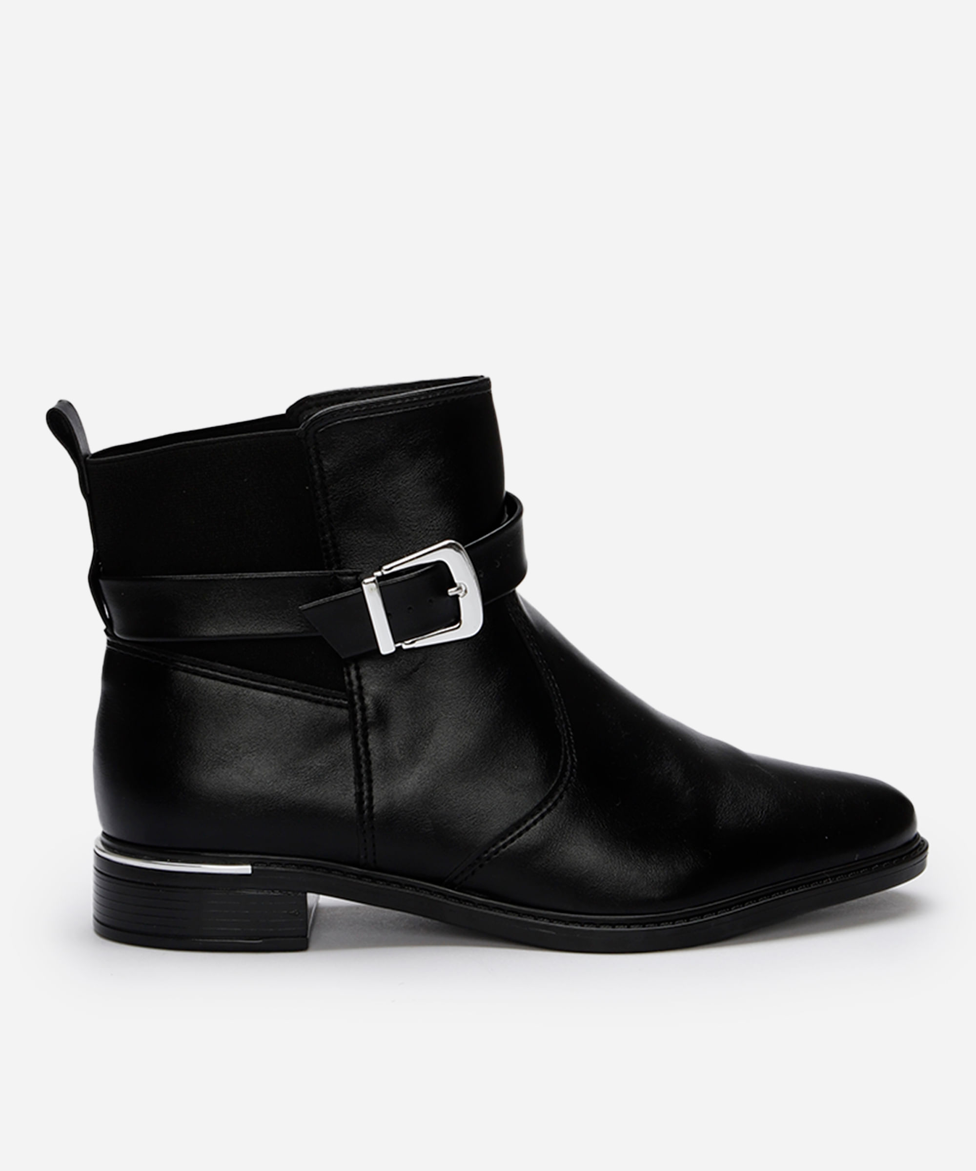 bota chelsea feminina com fivela vizzano preta