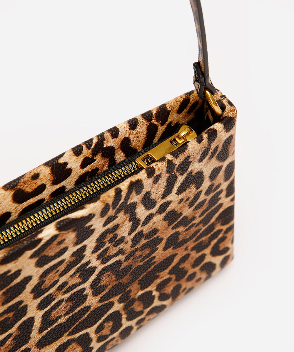 bolsa baguete onça  - multicor