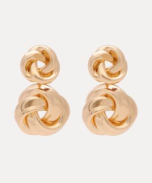 brinco feminino retorcido elos mindset dourado