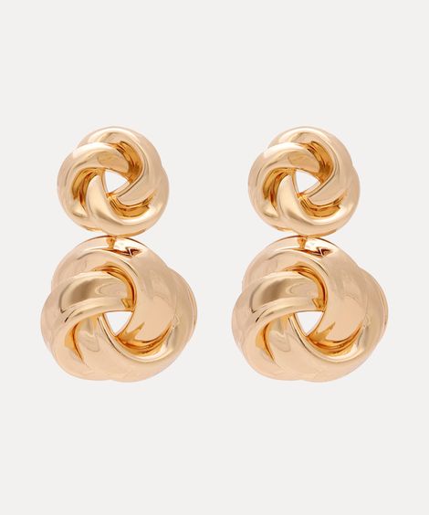 brinco feminino retorcido elos mindset dourado