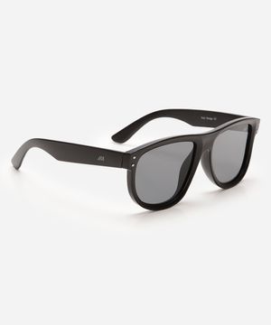 óculos de sol oval preto