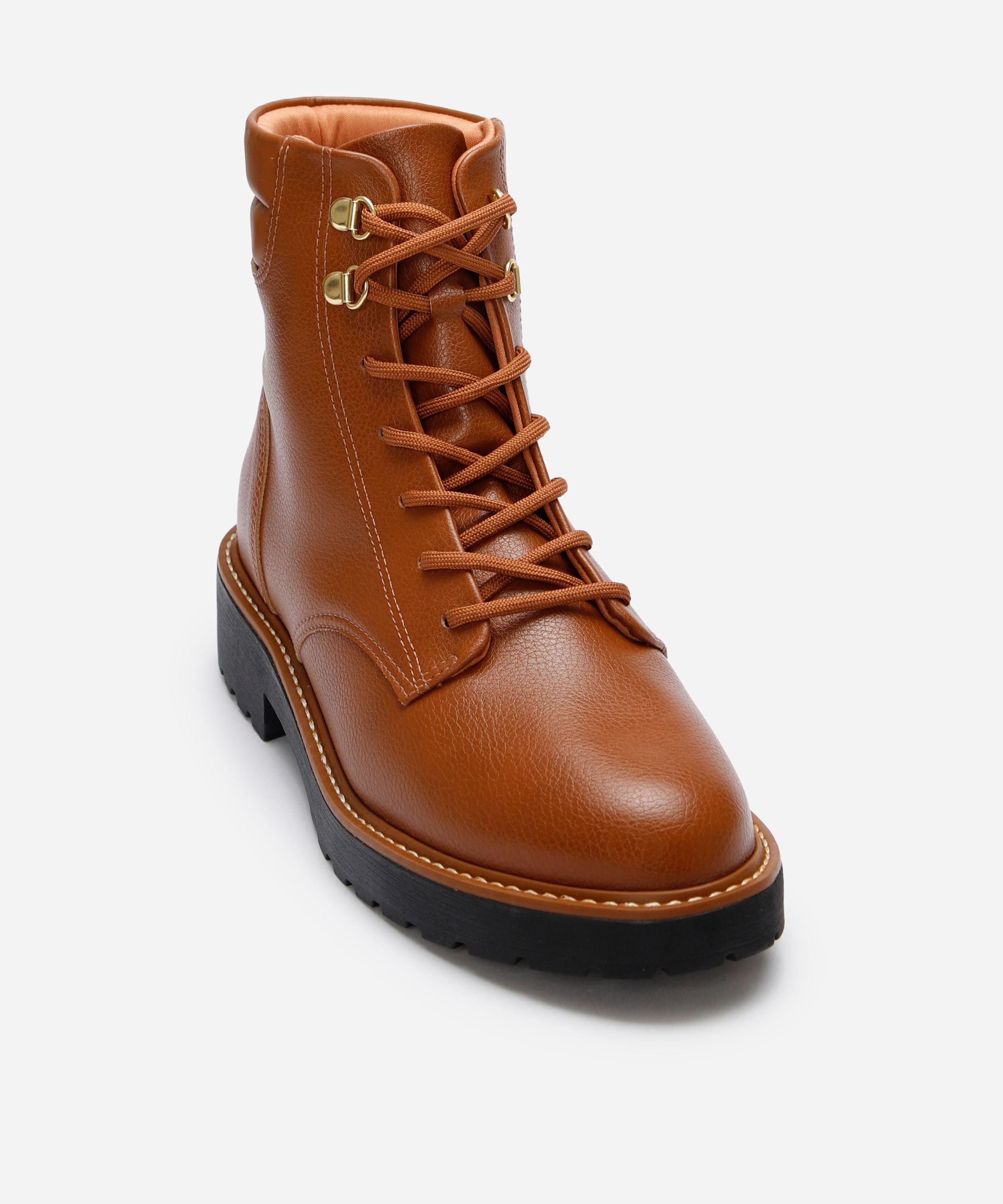 bota coturno feminina cano curto tratorada vizzano marrom