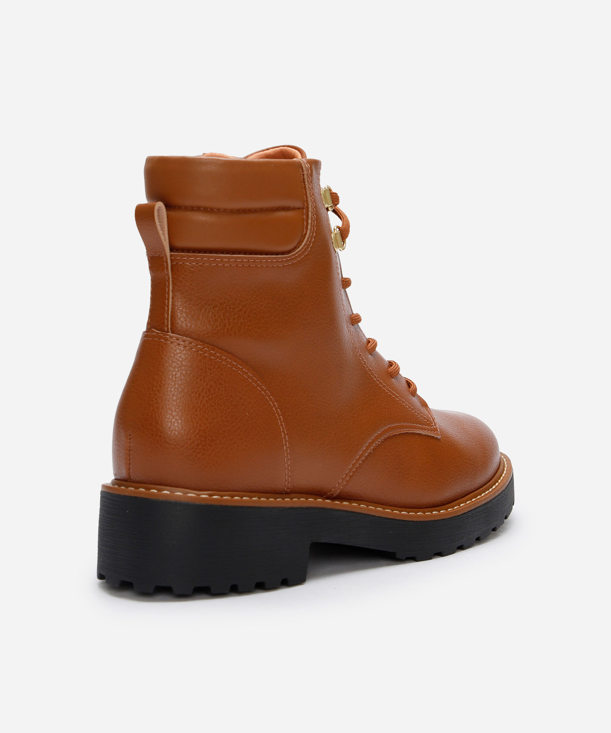 bota coturno feminina cano curto tratorada vizzano marrom