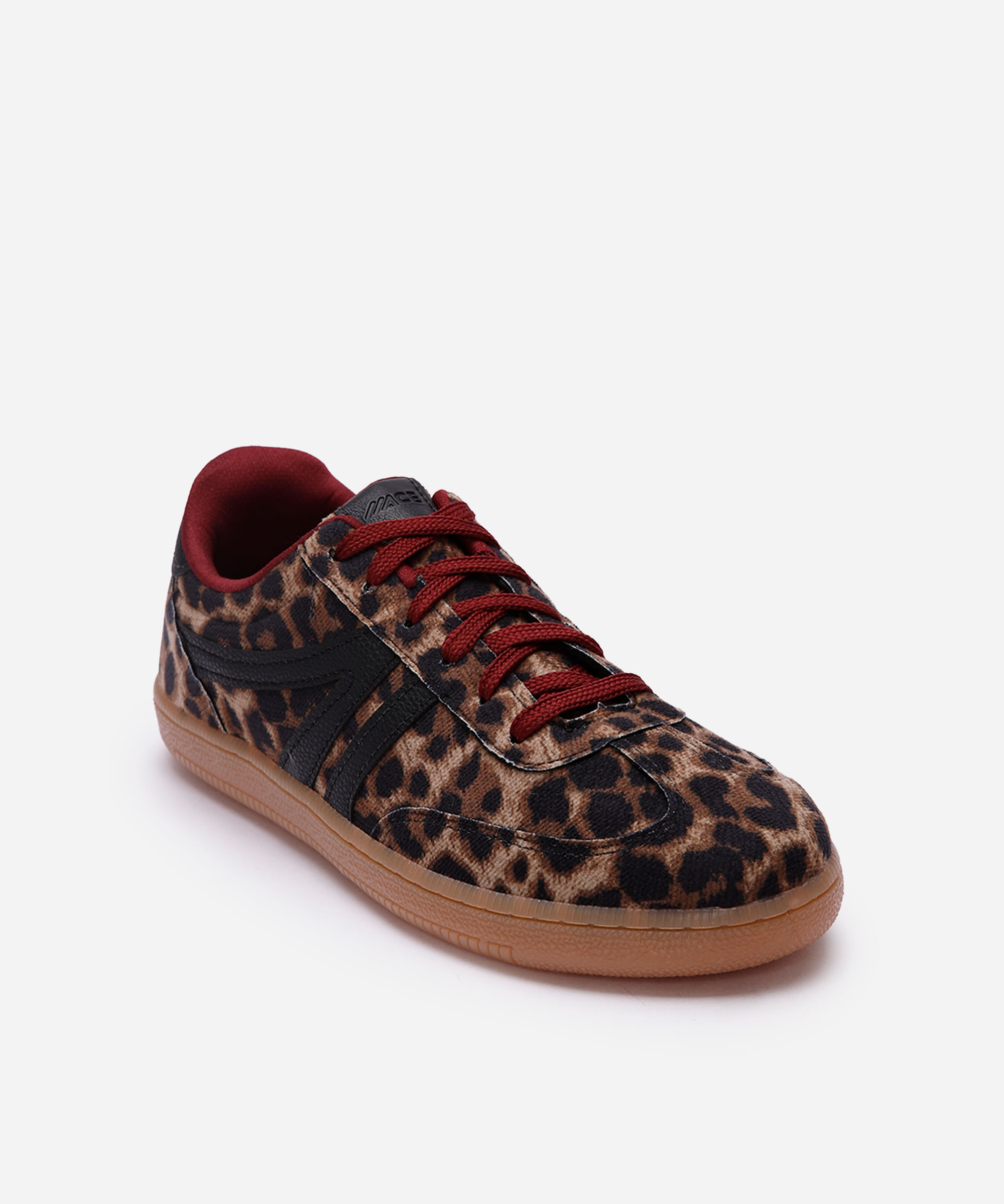 tênis bossa com recortes animal print colorido