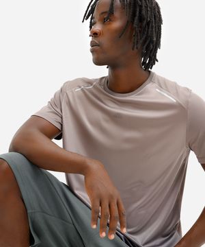 camiseta masculina esportiva ace degradê marrom