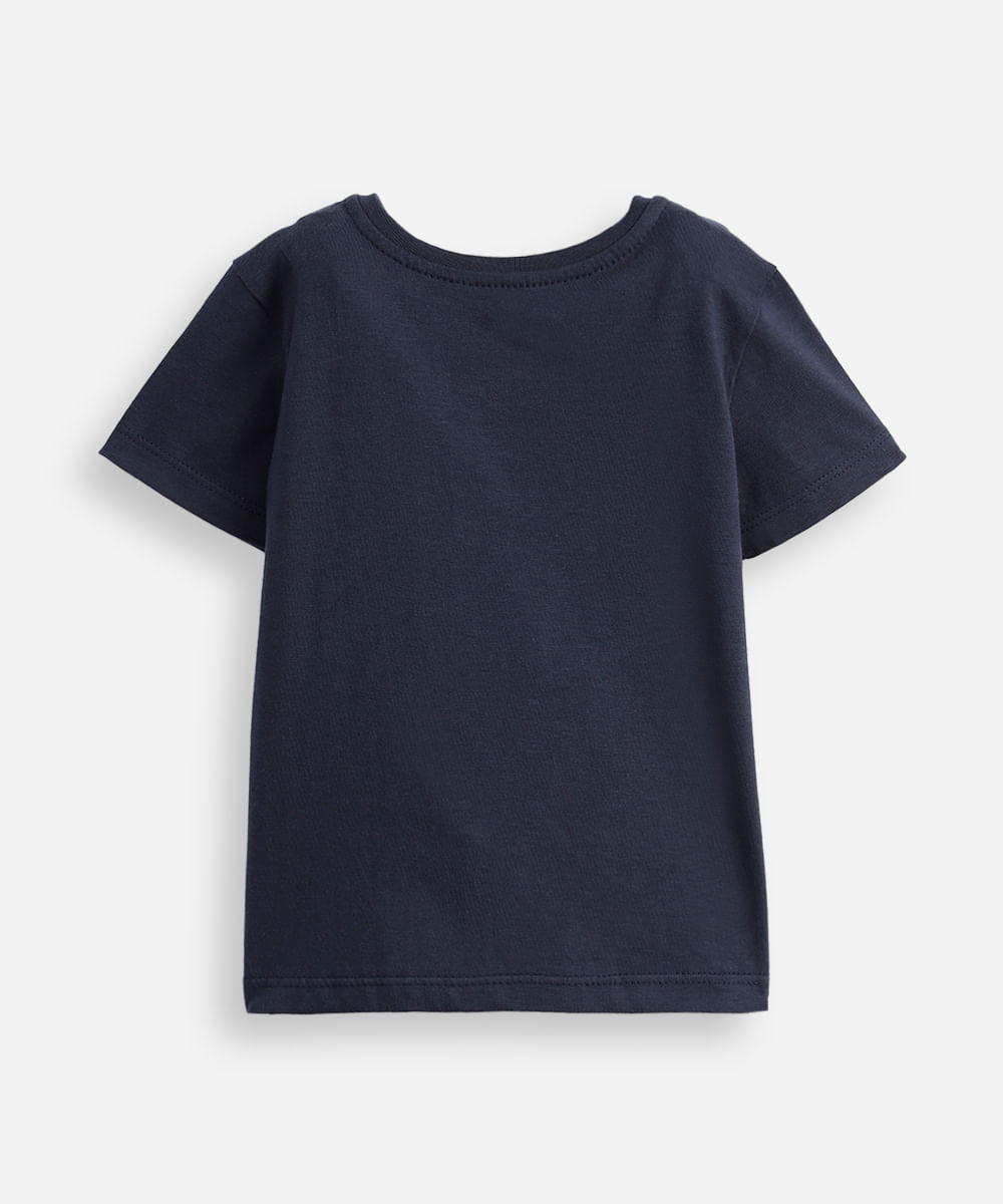 camiseta infantil stitch algodão azul