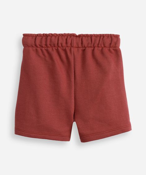 bermuda infantil moletinho vermelho