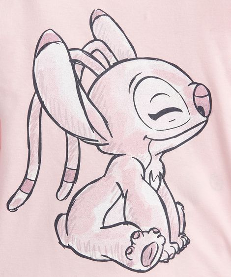 blusa infantil manga longa angel algodão rosa