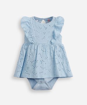 body saia laise babado azul