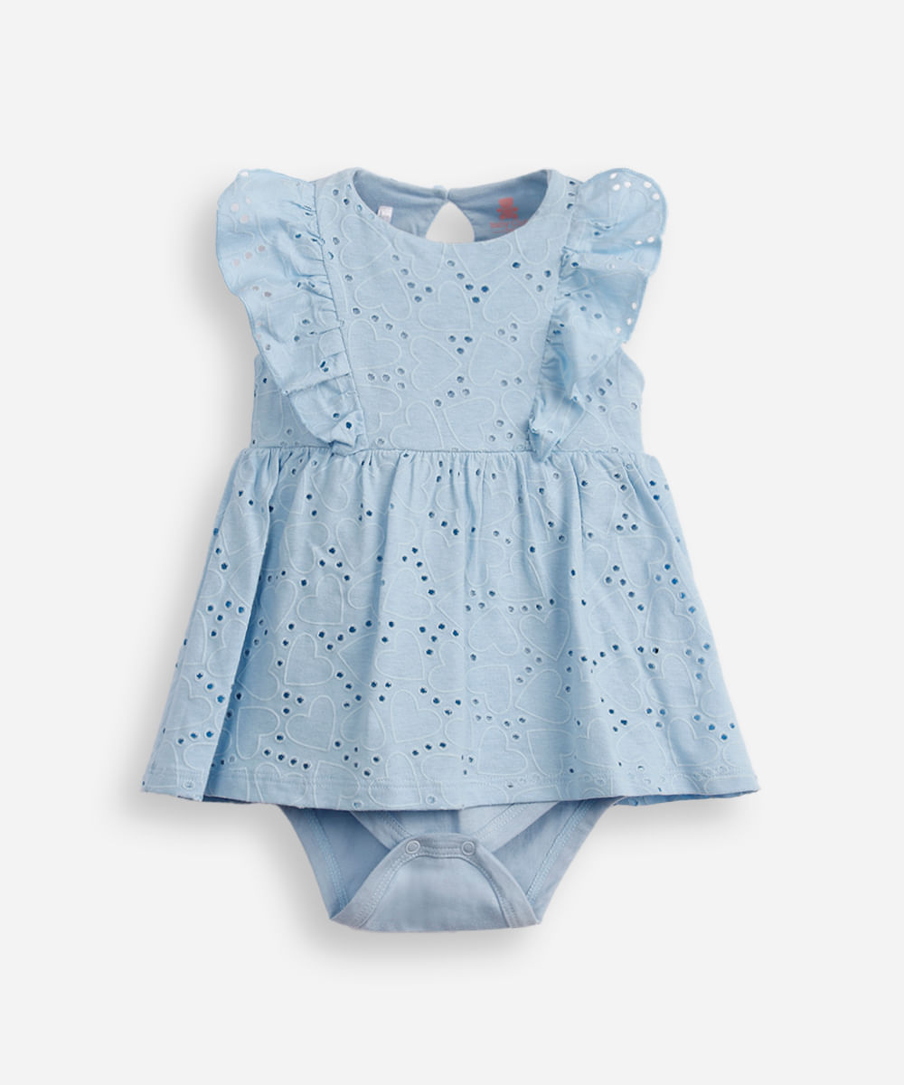 body saia laise babado azul