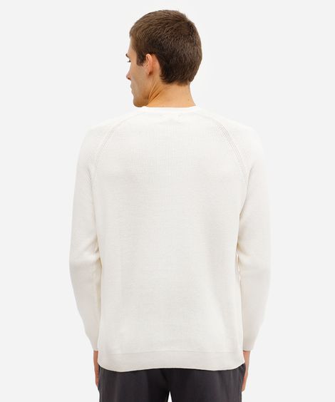 suéter masculino de tricot off white