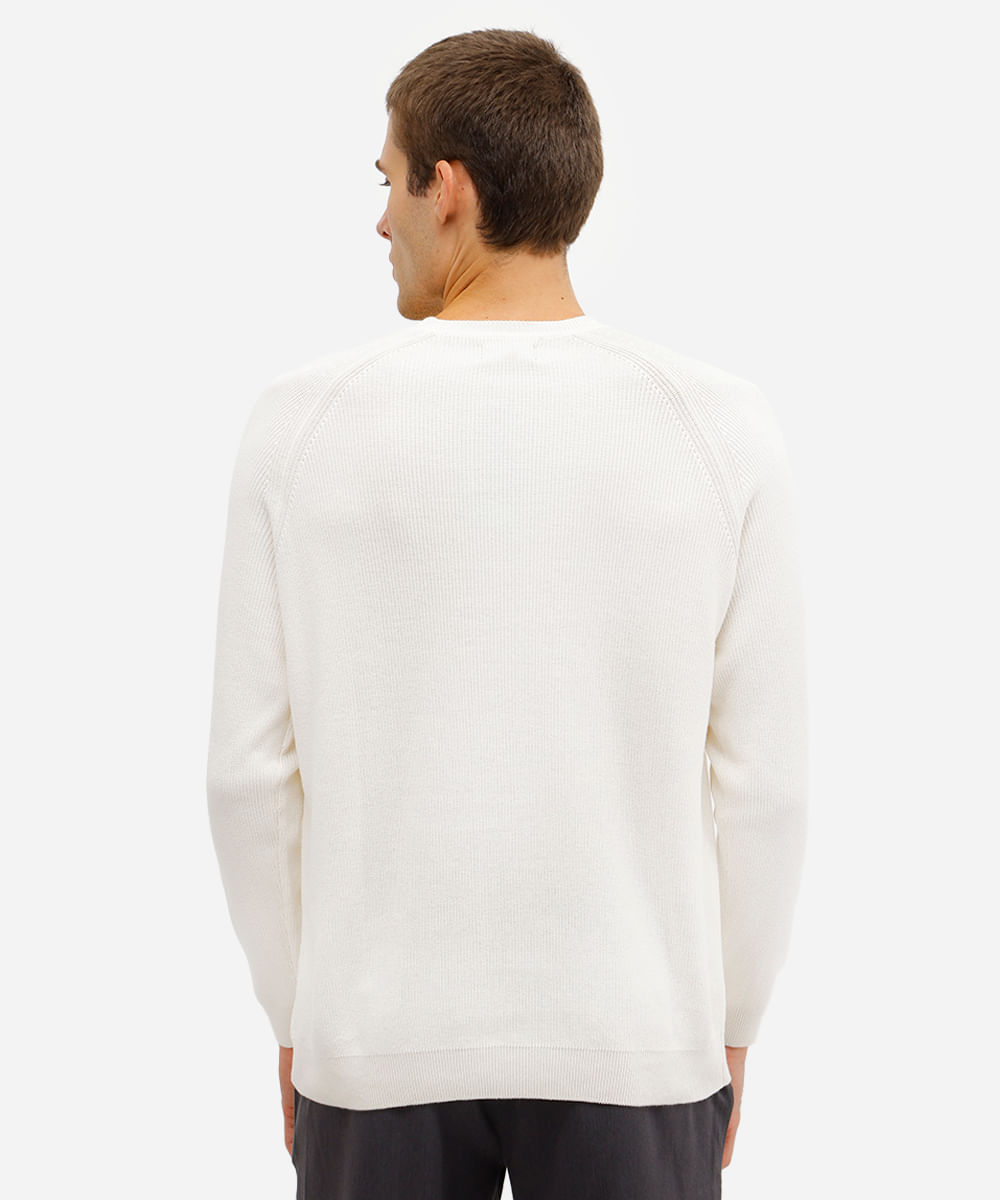 suéter masculino de tricot off white