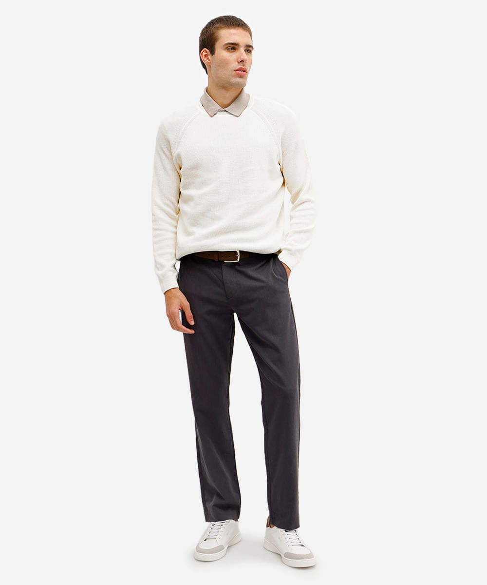 suéter masculino de tricot off white