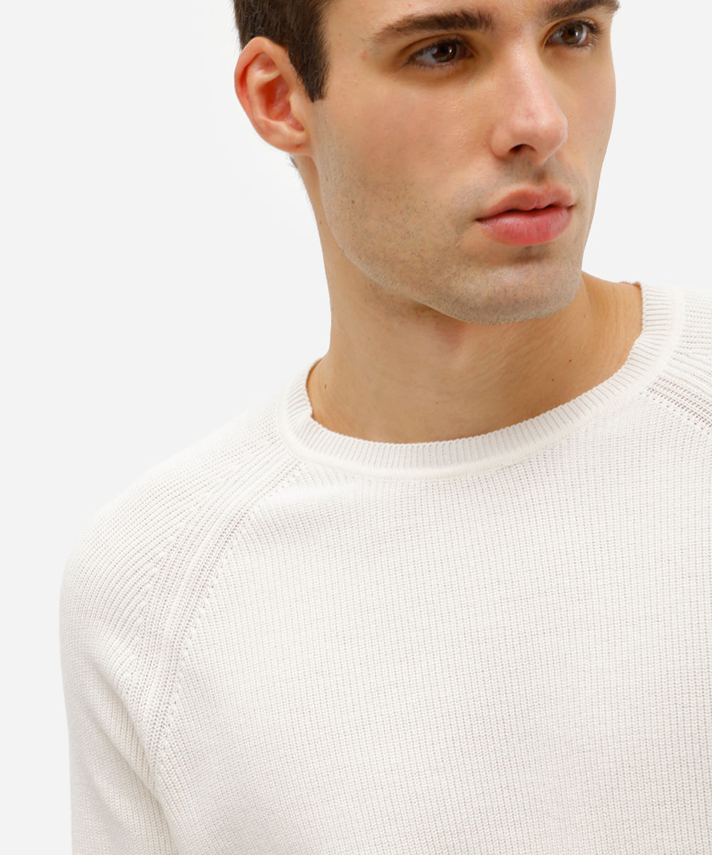 suéter masculino de tricot off white