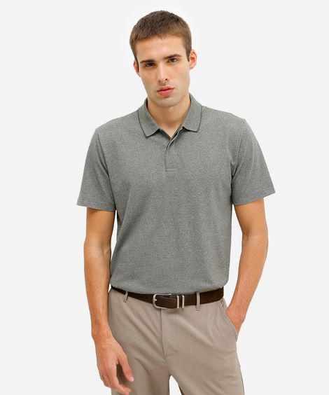 polo comfort masculina manga curta verde