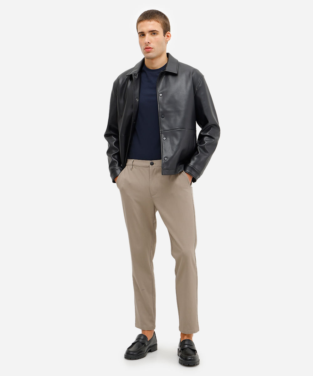 camiseta slim masculina manga curta azul