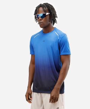 camiseta masculina esportiva ace degradê azul