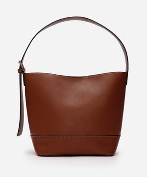 bolsa tiracolo alça ajustável marrom