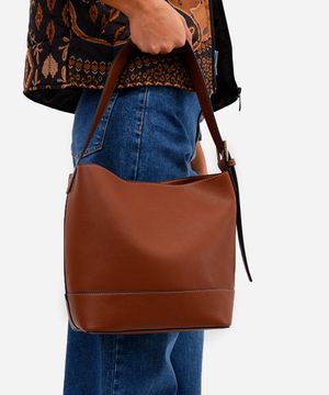 bolsa tiracolo alça ajustável marrom