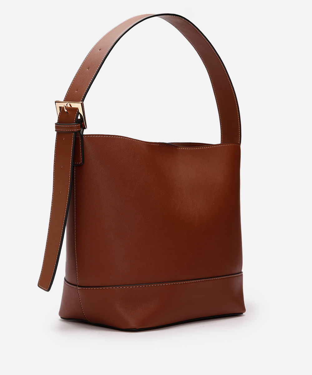 bolsa tiracolo alça ajustável marrom