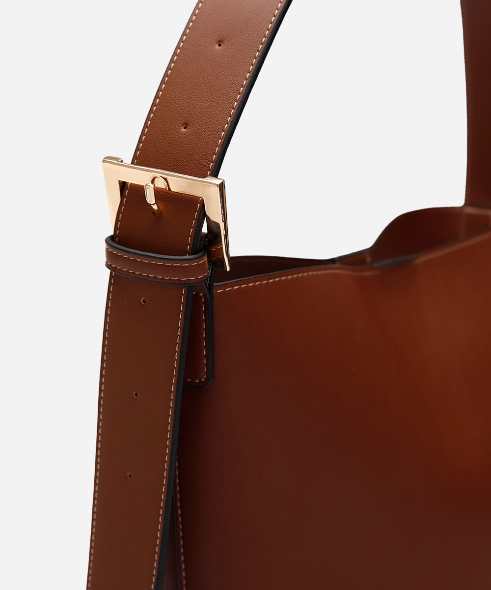 bolsa tiracolo alça ajustável marrom