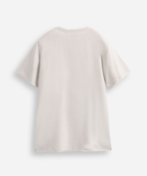 camiseta juvenil de algodão stitch cinza