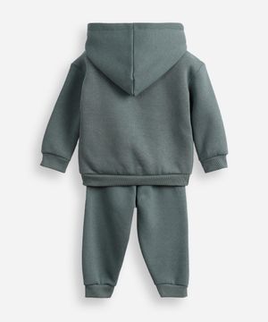conjunto infantil de moletom simba verde
