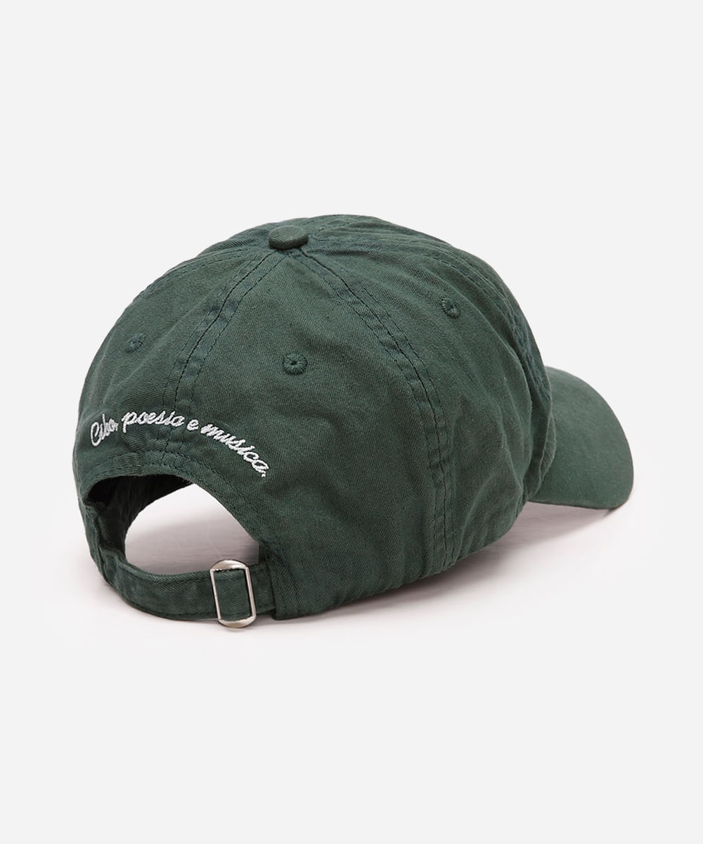 boné aba curva bordado pizza e vino verde