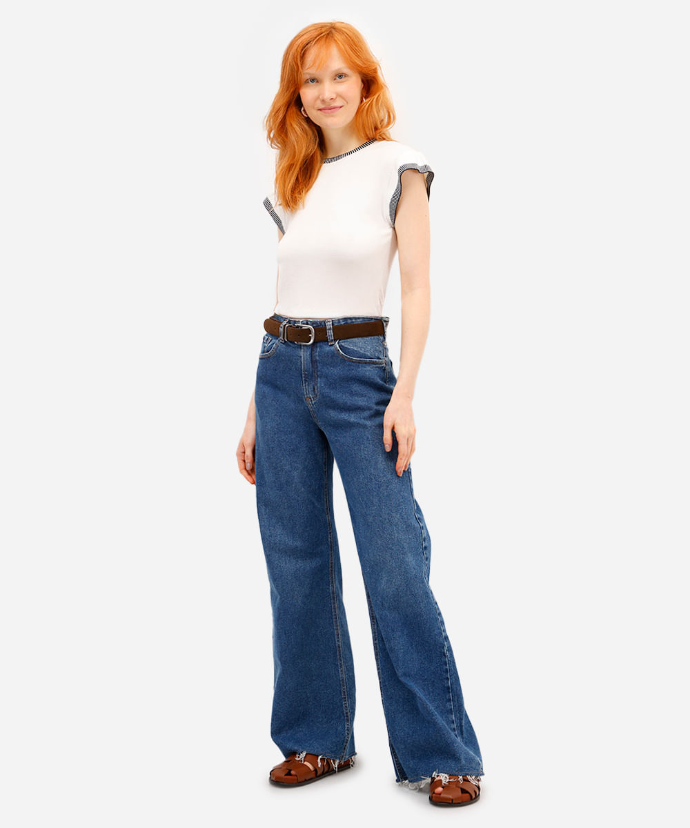 blusa feminina de tricot manga curta off white