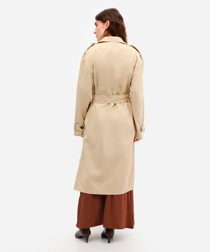 trench coat feminino oversized bege