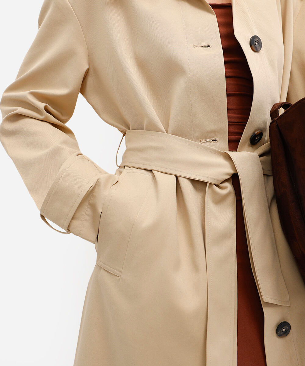 trench coat feminino oversized bege