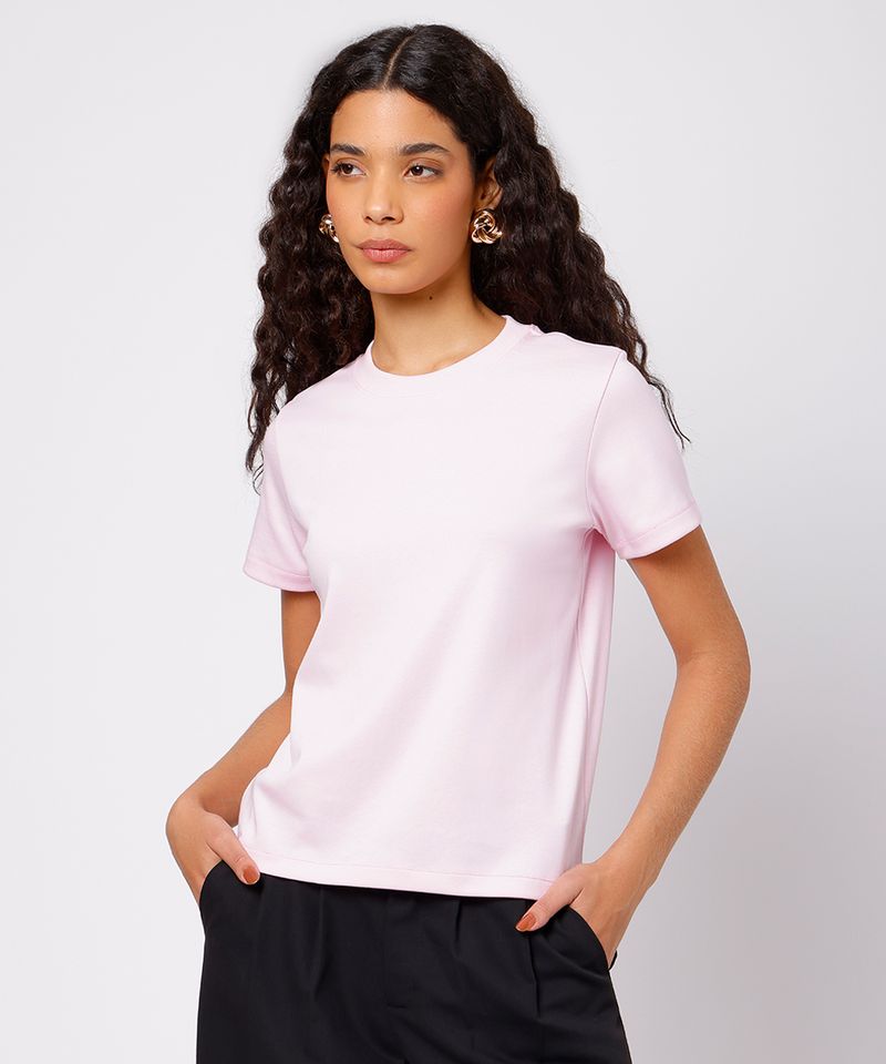 camiseta feminina de algodão peruano slim mindset