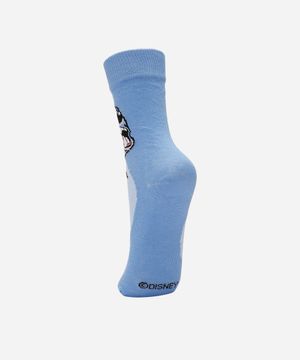 meia cano alto stitch azul