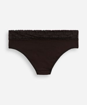 kit de calcinhas biquíni com renda plus size delrio colorido