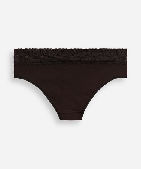kit de calcinhas biquíni com renda plus size delrio colorido